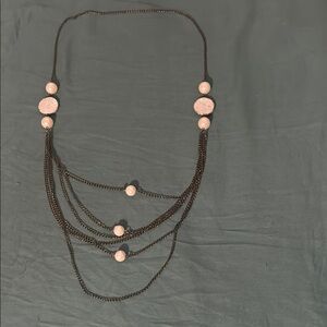 White Layered Chain Necklace